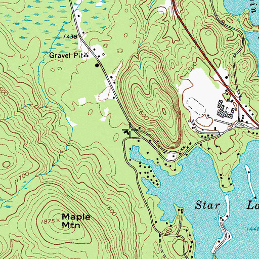 Topographic Map of Clifton Fine Hospital, NY