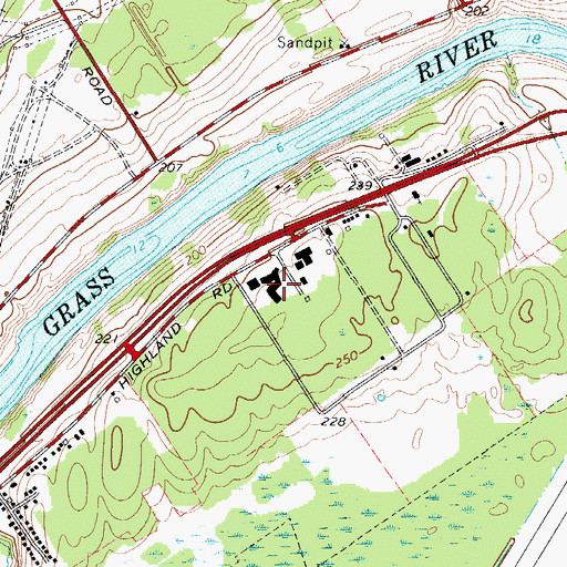 Topographic Map of Highland Nursing Home, NY