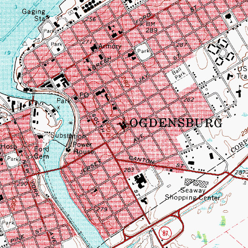 Topographic Map of Saint Joseph's Nursing Home, NY