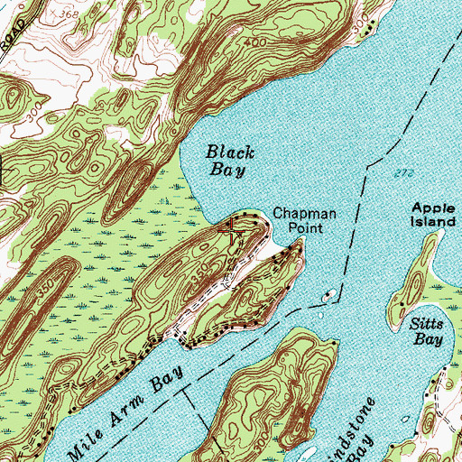 Topographic Map of Back Bay Campground, NY