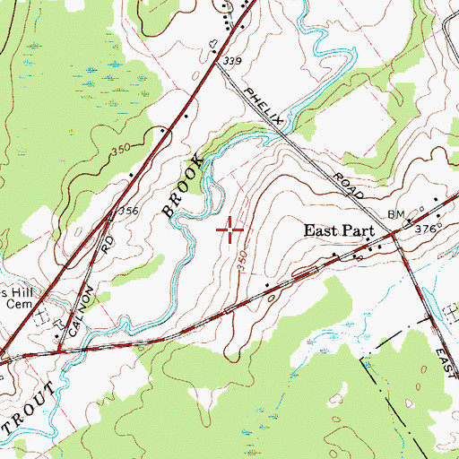Topographic Map of Meadowbrook Golf Course, NY