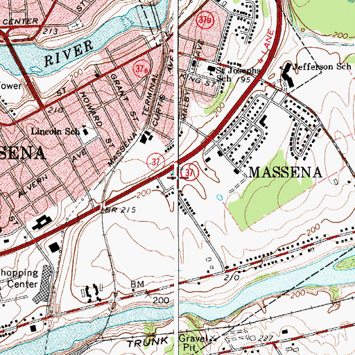 Topographic Map of Church of Christ, NY