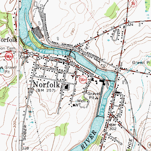 Topographic Map of Church of the Visitation, NY