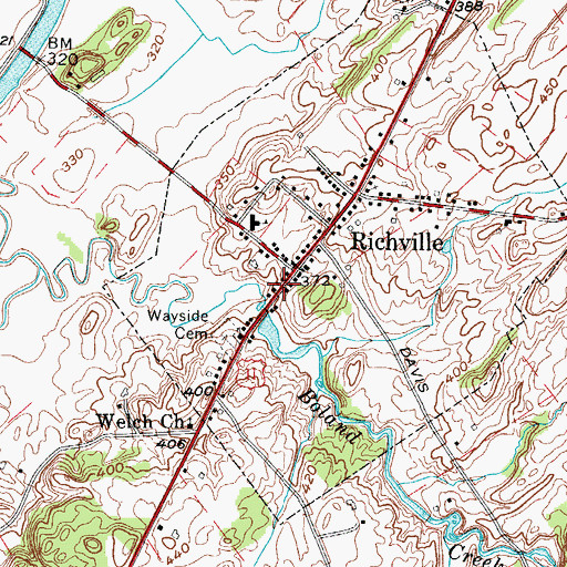 Topographic Map of Richville Free Library, NY