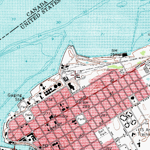 Topographic Map of Ogdensburg Secondary Wastewater Treatment Plant, NY