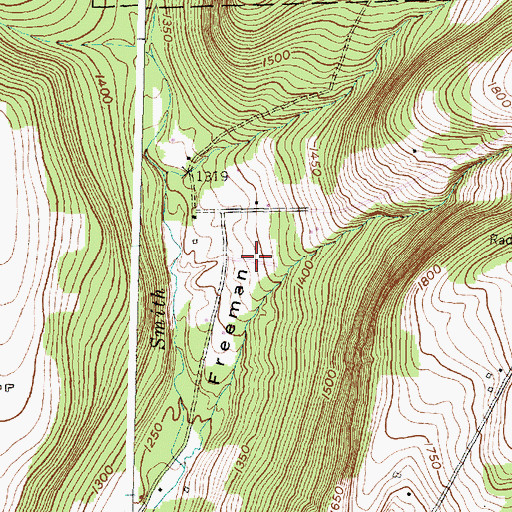 Topographic Map of Brookwood Mobile Home Park, NY