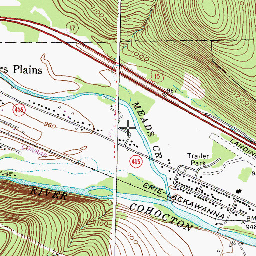 Topographic Map of Colonial Coach Estates I Mobile Home Park, NY
