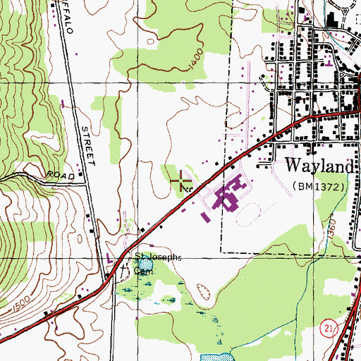 Topographic Map of Showboat Mobile Home Park, NY