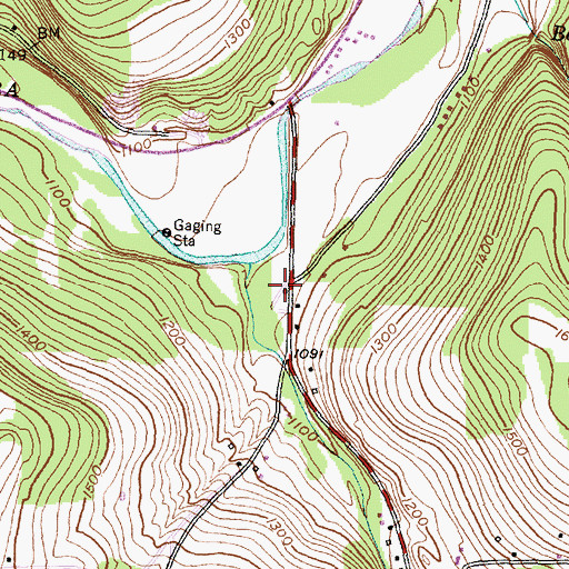 Topographic Map of Wagon Wheel Mobile Home Park, NY