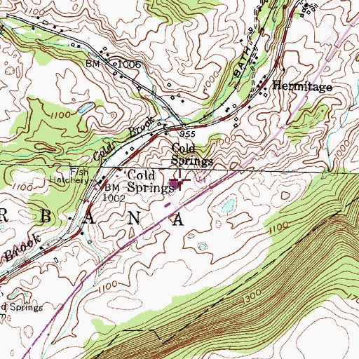 Topographic Map of Ira Davenport Memorial Hospital, NY