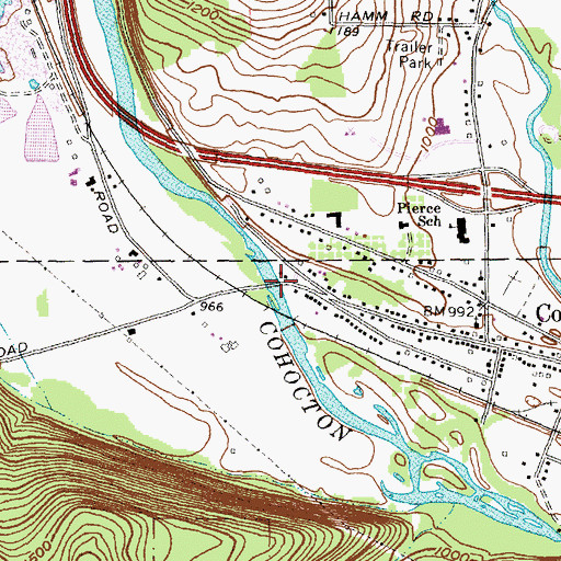 Topographic Map of Smith Road Bridge, NY