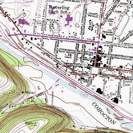 Topographic Map of Dormann Library, NY