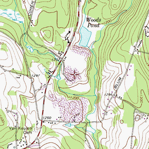 Topographic Map of Bethel Town Landfill, NY