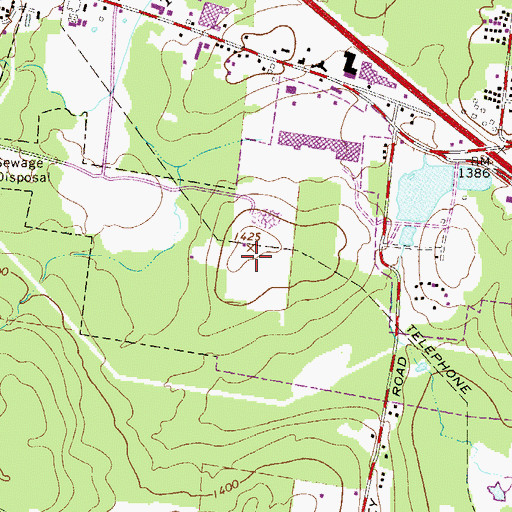 Topographic Map of Sullivan County Sanitary Landfill, NY