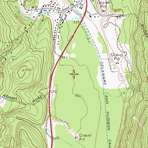 Topographic Map of Blue Sky Manor Mobile Home Park, NY