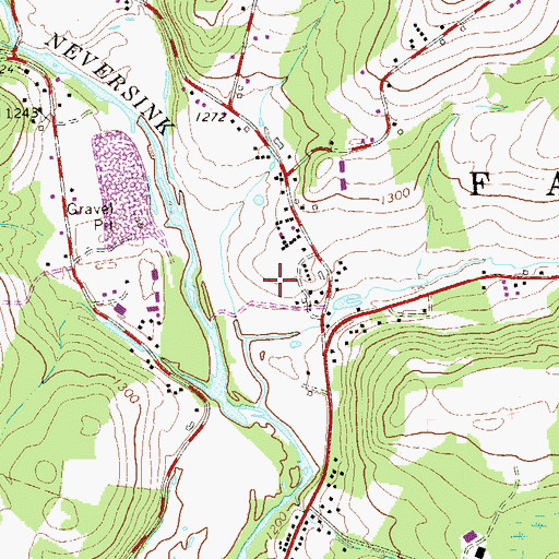 Topographic Map of Sunrise Mobile Home Park, NY