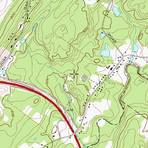 Topographic Map of Whispering Pines Mobile Home Park, NY