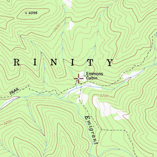 Topographic Map of Emmons Cabin, CA