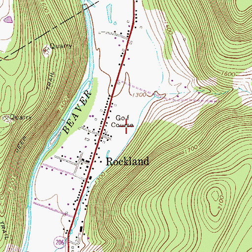 Topographic Map of Twin Village Golf Club, NY