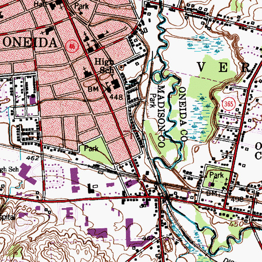Topographic Map of Hazel L Carpenter Home Assisted Living Center, NY