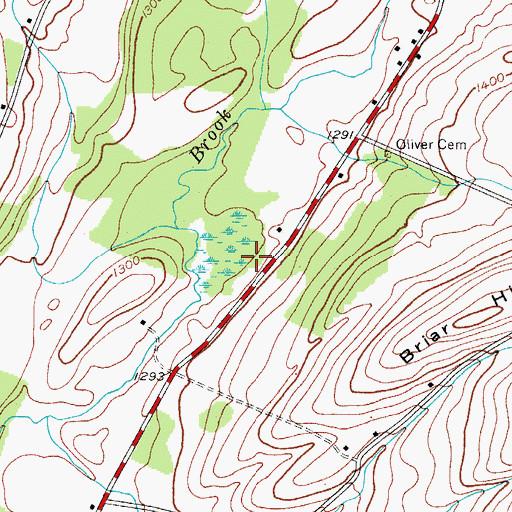 Topographic Map of Cooperstown Shadow Brook Campground, NY