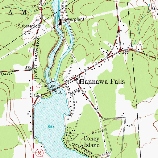 Topographic Map of Colton United Methodist Church, NY