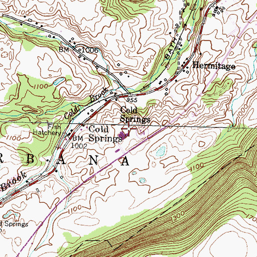 Topographic Map of Ira Davenport Memorial Hospital Skilled Nursing Facility, NY