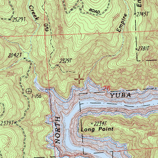 Topographic Map of Empire Creek, CA