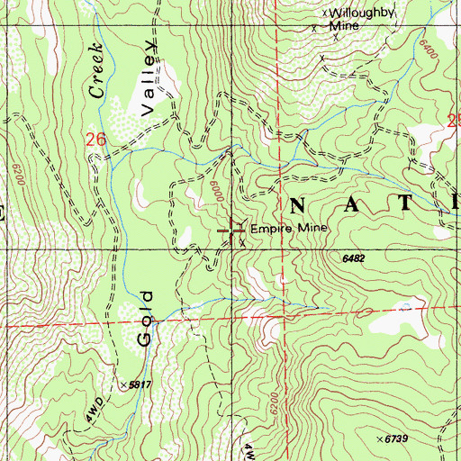 Topographic Map of Empire Mine, CA