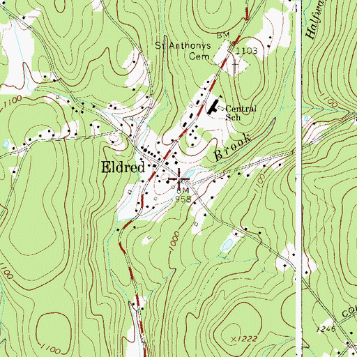 Topographic Map of Sunshine Hall Free Library, NY