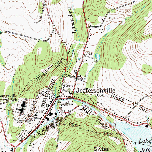 Topographic Map of Callicoon Town Hall, NY