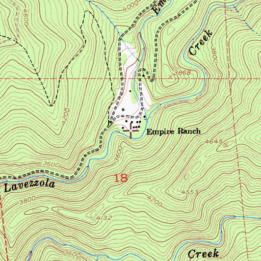 Topographic Map of Empire Ranch, CA