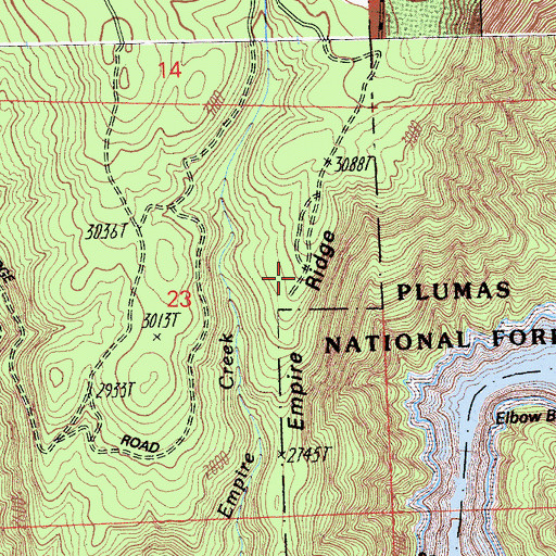 Topographic Map of Empire Ridge, CA