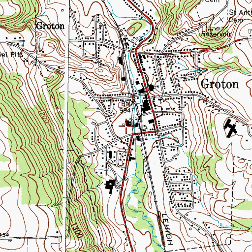 Topographic Map of Groton Community Health Care Center Residential Care Facility, NY