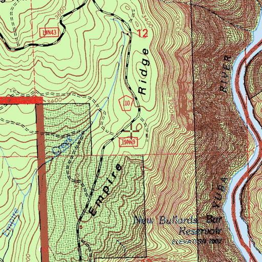 Topographic Map of Empire Ridge, CA