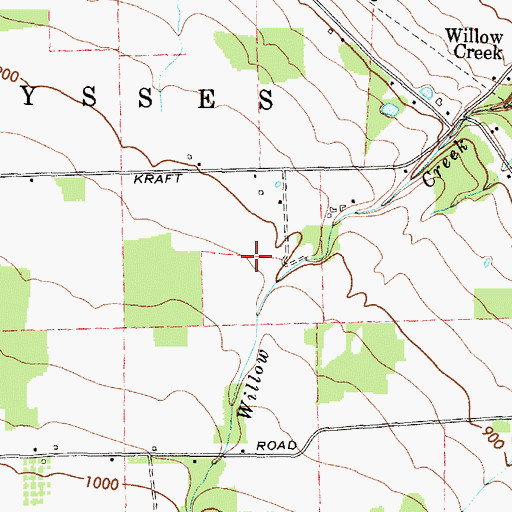 Topographic Map of Spruce Row Campground and Recreational Vehicle Park, NY