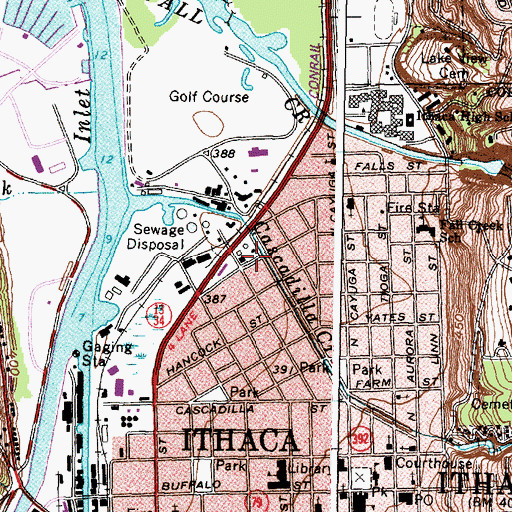 Topographic Map of Sciencenter, NY