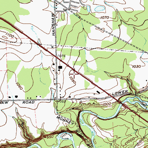 Topographic Map of Ithaca Armory, NY