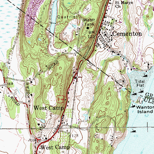 Topographic Map of West Camp Post Office, NY