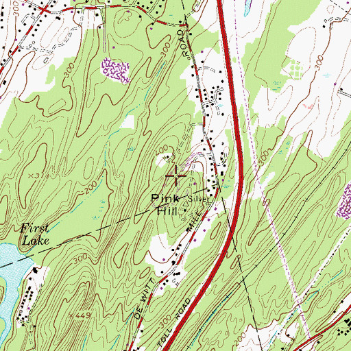 Topographic Map of Alpine Heights Mobile Home Park, NY