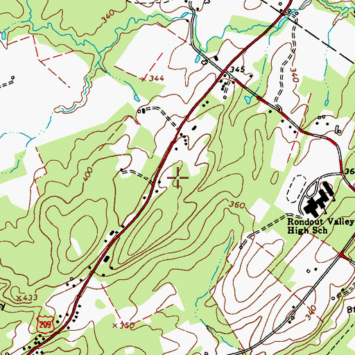 Topographic Map of Atkins Mobile Home Park, NY