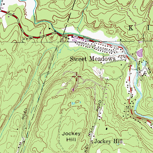 Topographic Map of Bluestone Mobile Home Park, NY