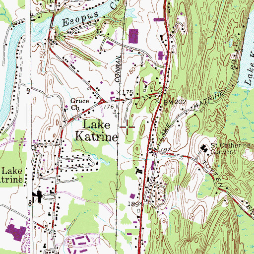 Topographic Map of Brink's Trailer Park, NY