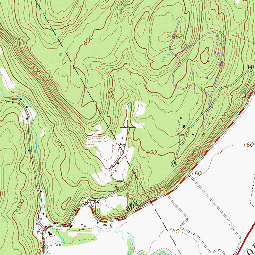 Topographic Map of Gallis Hill Station Mobile Home Park, NY