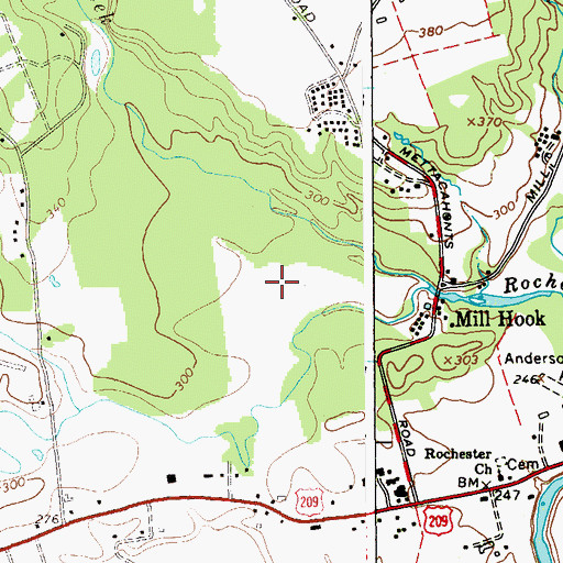 Topographic Map of Hidden Forest Mobile Home Park, NY