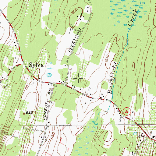 Topographic Map of Hideaway Mobile Home Park, NY