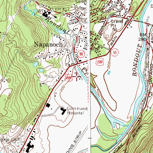 Topographic Map of Nappy Mobile Home Park, NY