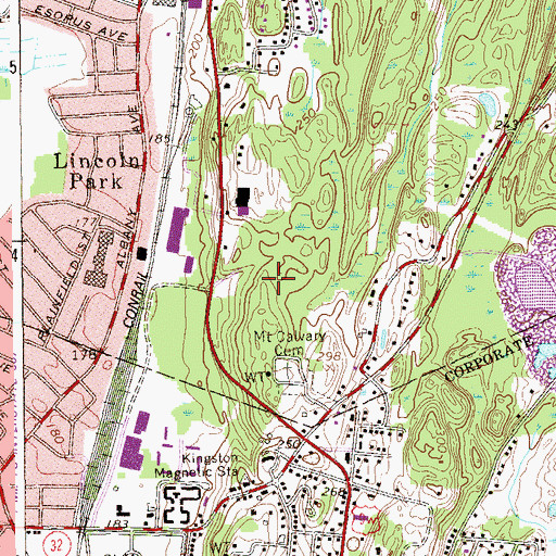 Topographic Map of Tall Oaks Mobile Home Park, NY