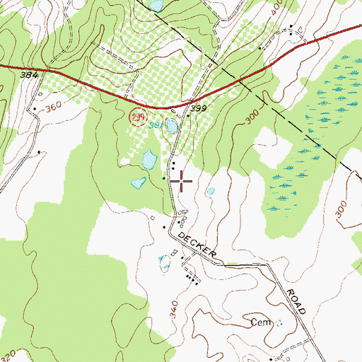 Topographic Map of Thober Mobile Home Park, NY
