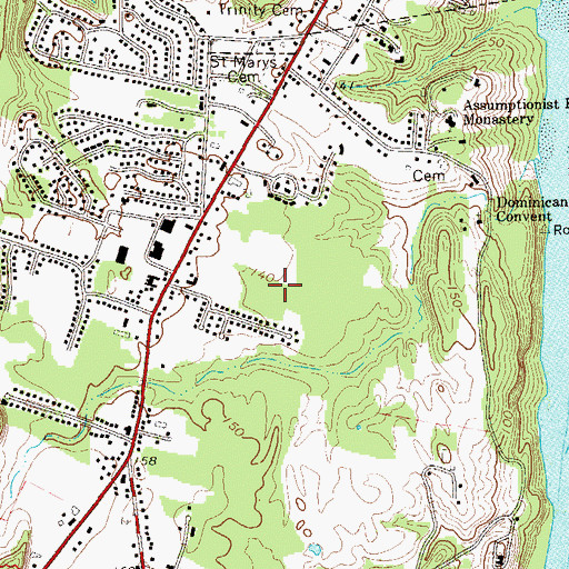 Topographic Map of Hickory Ridge II Assisted Living Facility, NY